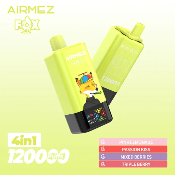 Airmez Fox 120K Puffs 使い捨てVAPE フレーバー・パッケージ画像