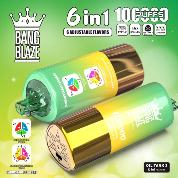 Bang Blaze 100K Puffs 使い捨てVAPE フレーバー・パッケージ画像