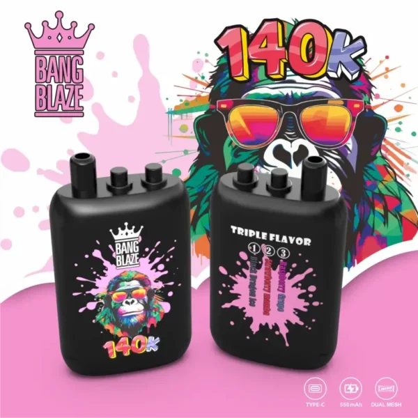Bang Blaze 140K Puffs 使い捨てVAPE フレーバー・パッケージ画像