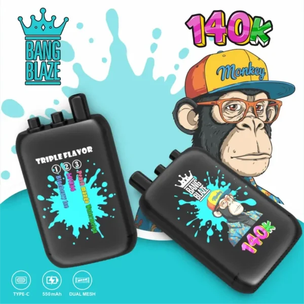 Bang Blaze 140K Puffs 使い捨てVAPE フレーバー・パッケージ画像