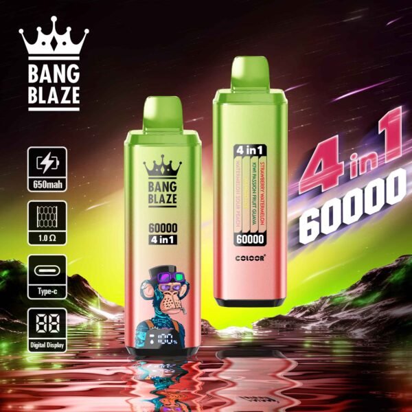 Bang Blaze 60K Puffs 使い捨てVAPE フレーバー・パッケージ画像