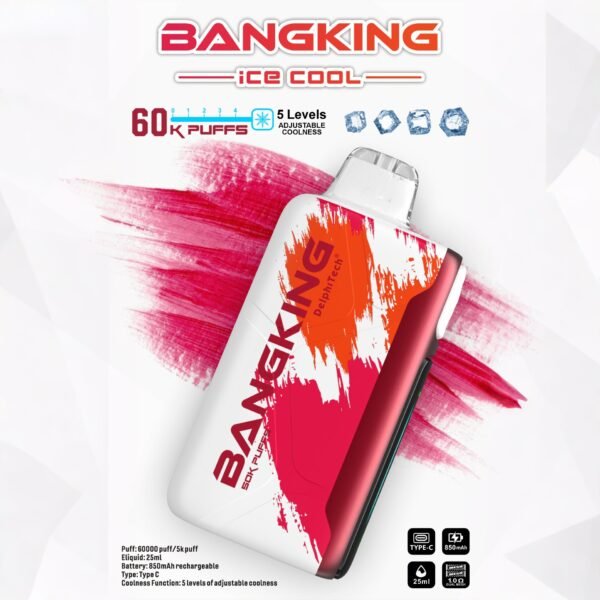 Bang King 60K Puffs Ice Cool 使い捨てVAPE フレーバー・パッケージ画像