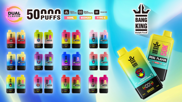 Bang King Dual Flavor 50K Puffs 使い捨てVAPE フレーバー・パッケージ画像