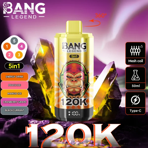 Bang Legend 120K Puffs 使い捨てVAPE フレーバー・パッケージ画像