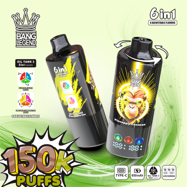 Bang Legend 150K Puffs 使い捨てVAPE フレーバー・パッケージ画像