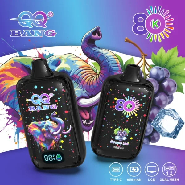 QQ Bang 80K Puffs 使い捨てVAPE フレーバー・パッケージ画像